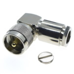 RF connector<gtran/> PL259 UHF male angled 90°to RG213 cable<gtran/>