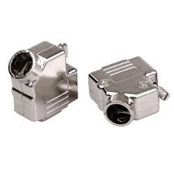 Connector housing H 9 (for 9 PIN) D-SUB angled 45°metal