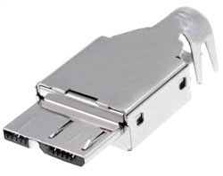 Вилка Micro USB 3.0 с мет. корпусом