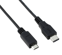 Кабель USB Micro-B Male / Type C Male PD DFP 3A 1m
