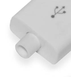 Вкладыш под разъем White в корпусе USB тип A  на кабель белая вилка