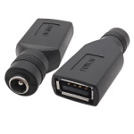 Adapter 5.5/2.1 socket/USB AF