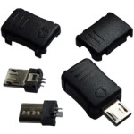 Вилка USB-Micro в корпусе на кабель черная CN-05-03