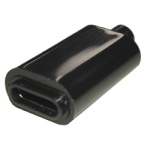 Гніздо USB Type-C 4pin на чорний кабель CN-01-08