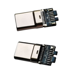 Вилка USB Type-C 16pin на кабель черная CN-70-06