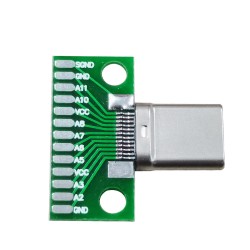 Printed board with connector USB Type-C male USB3.1