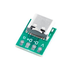 Printed board with connector USB Type-C female USB2.0