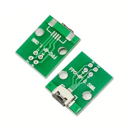 Printed board with connector FFC/FPC-4P pitch 0.5mm