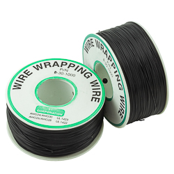 Installation wire 30 AWG solid black on 250m reel