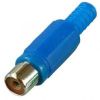 Cable socket  RCA CC-106R tulip plastic blue
