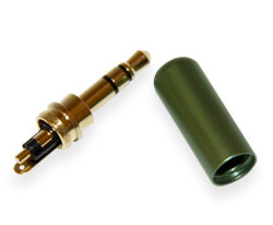 Штекер на кабель Sennheiser 3-pin 3.5mm емаль Зелений