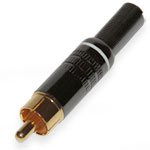 Plug to cable  RCA HY1.1233 gold plated black/white