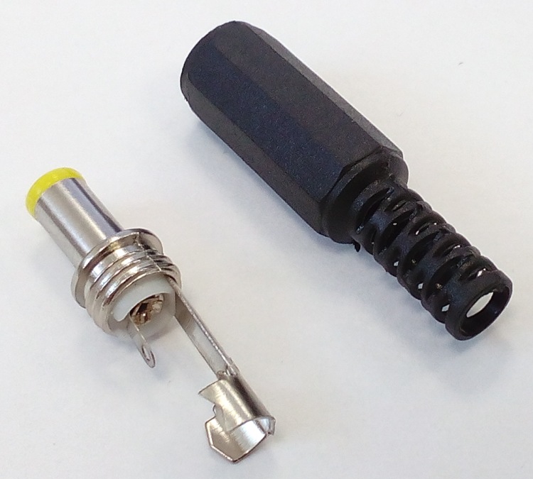 Штекер живлення 5.0/3.5x1.0мм L=10мм HM-071 with pin пластик