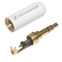 Штекер на кабель Sennheiser 3-pin 3.5mm эмаль Белый, тип Б