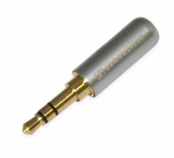 Штекер на кабель Sennheiser 3-pin 3.5mm эмаль Серый, тип Б