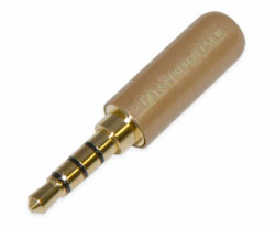 Plug to cable  Sennheiser 4-pin 3.5mm enamel Ocher, type B