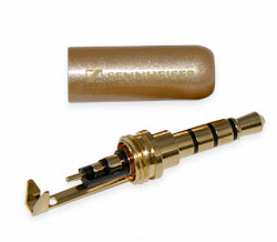Plug to cable  Sennheiser 4-pin 3.5mm enamel Ocher, type B