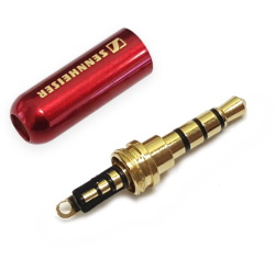 Штекер на кабель Sennheiser 4-pin 3.5mm эмаль Красный, тип А