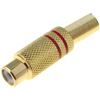 Cable socket RCA CC-109 Gold-Red