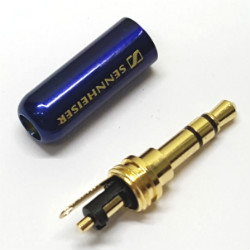 Штекер на кабель Sennheiser 3-pin 3.5mm емаль Синій, тип А