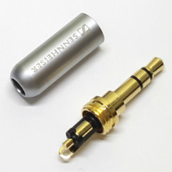 Штекер на кабель Sennheiser 3-pin 3.5mm емаль Сірий, тип А