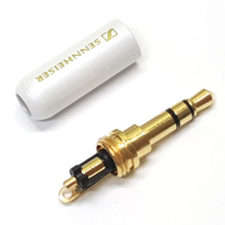 Plug to cable Sennheiser 3-pin 3.5mm enamel White, type A