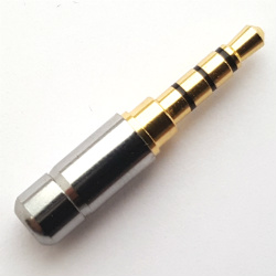 Штекер на кабель HM-554 4-pin 3.5mm Серебристый, тип Б