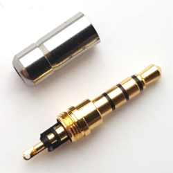 Штекер на кабель HM-554 4-pin 3.5mm Серебристый, тип А