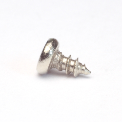 Self-tapping screw 2x4mm round head nickel plated