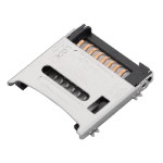 Micro SD slot, hinge card cover, SMD<gtran/>