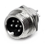 Connector GX12 M12 6pin M to body