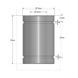 Linear bearing LM10UU cylindrical