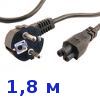 Power cable C5 3x0.75mm2 Cu 1.8m black angled fork