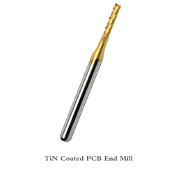 Milling cutter corn PCB for CNC type  RCF 2.0mm, L = 38mm, shank 3.175mm, TiN
