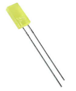Светодиод 5х2mm Желтый матовый 600-800 mcd