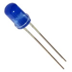 Светодиод 5mm Синий матовый 1000-1200 mcd 460-465mcd 3-3.2V