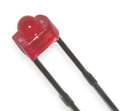 Светодиод 1,8 мм Красный 620-625 nm, 4000-6000 mcd, 2.0-2.2V
