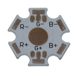 Mounting plate  LED 1 * RGB 1W-3W, 6pin, mask white