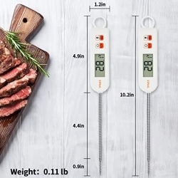 Кухонный термометр для мяса TP603 длина 125мм [от -50°C до 300°C] игольчатый