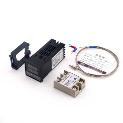 Контроллер температуры REX-C100FK02 V*DN комплект 0-999°C 40А