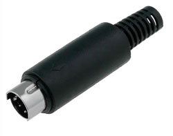 Connector Mini DIN 6-pin male to cable