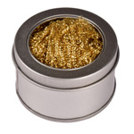 Soldering iron tip cleaner with chips<gtran/>
