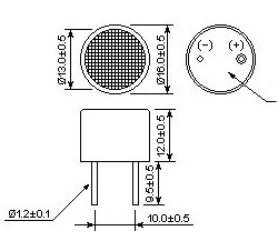 Ultrasonic sensor NU40C16T/R-1 (pair)
