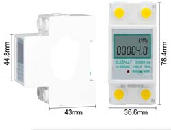  Single-phase wattmeter  DDS2015A [5/60A, 220V, DIN rail]