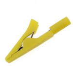Alligator clip for multimeter probe 2mm L=41mm Yellow